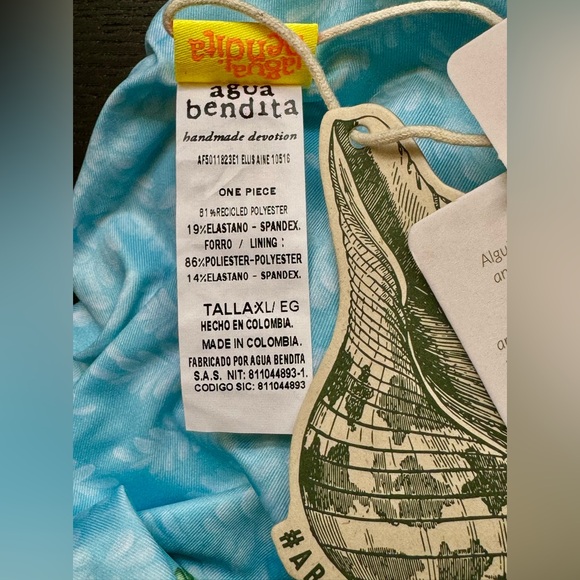 NWT Agua Bendita Pacifico Ellis Aine Floral One-Piece Swimsuit, Size XL - Picture 11 of 16